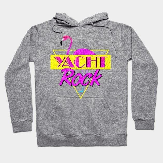 Yacht Rock Party Boat Drinking Stuff 80s Faded Hoodie by Vector Deluxe